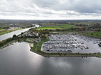 Luftaufnahme des Hafens De Spaanjerd